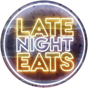 Late Night Eats LED Light Sign - LED Gift Works