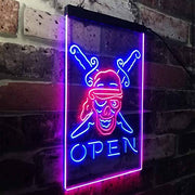 Beach Shop Pirate Open LED Light Sign - LED Gift Works