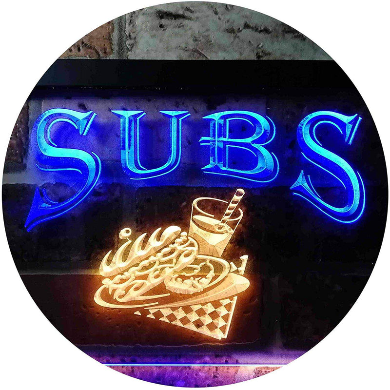 Sandwiches Hoagies Subs LED Light Sign - LED Gift Works