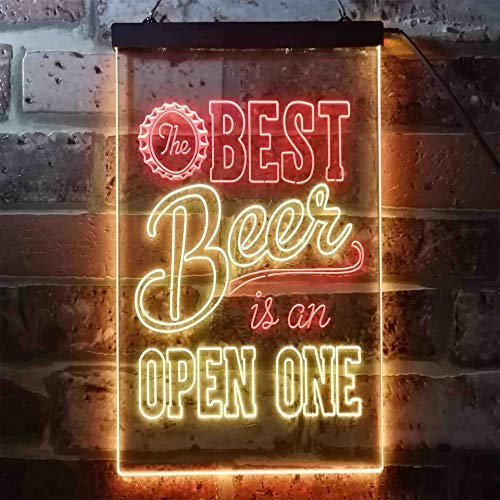 Best Beer is an Open One LED Light Sign - Way Up Gifts