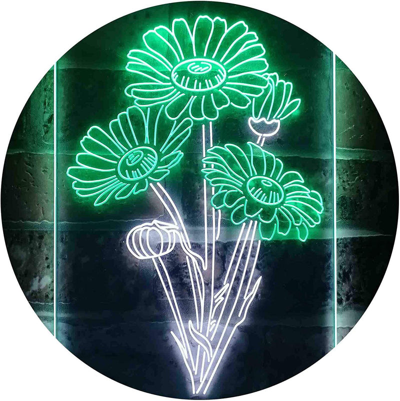 Daisy Flowers LED Light Sign - LED Gift Works