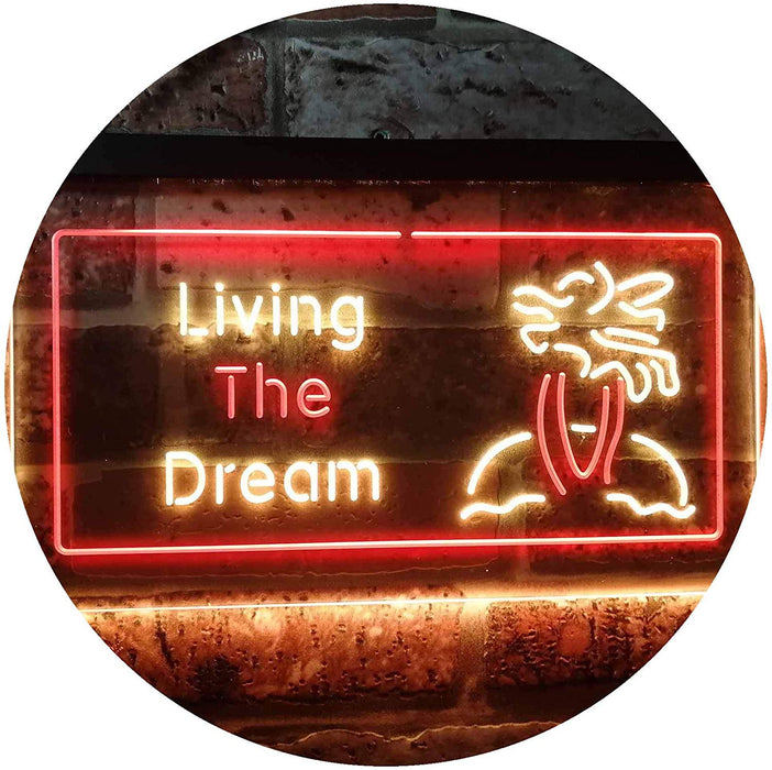 Paradise Island Living The Dream LED Light Sign - Way Up Gifts