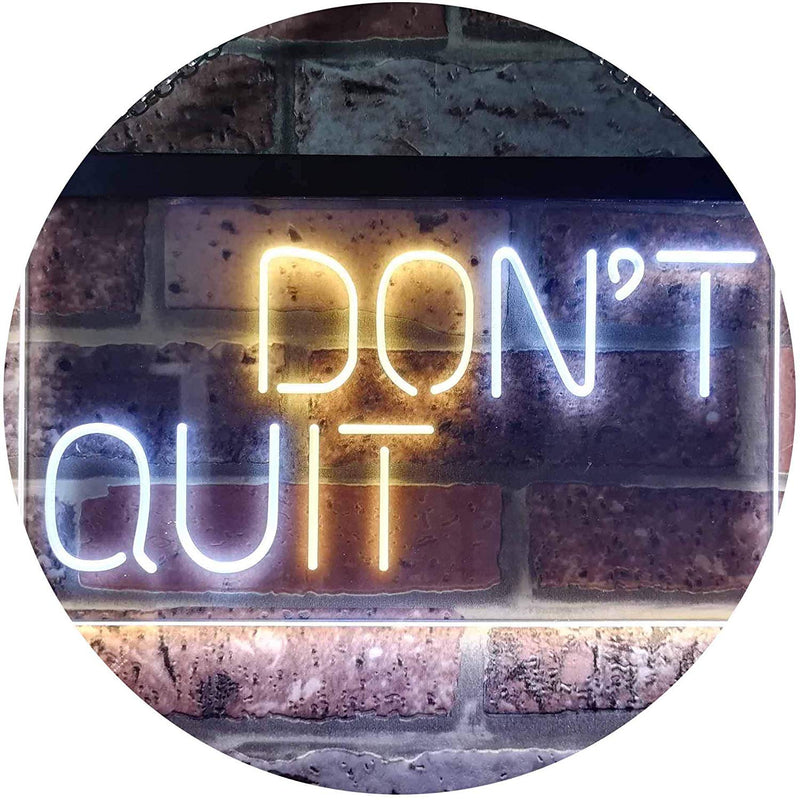 Don't Quit Do It Positive Quote Wall Decor LED Light Sign - LED Gift Works