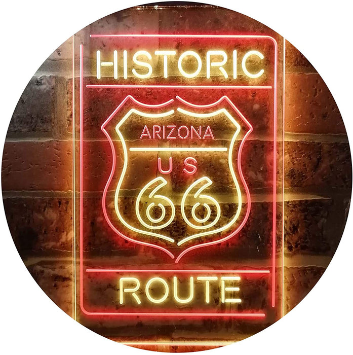 Arizona Historic Route US 66 LED Light Sign - Way Up Gifts