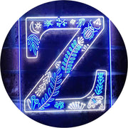 Family Name Letter Z Monogram Initial LED Light Sign - LED Gift Works
