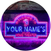 Personalized Movie Room Home Theater LED Light Sign - LED Gift Works