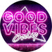 Good Vibes Only Triangle LED Light Sign - Way Up Gifts