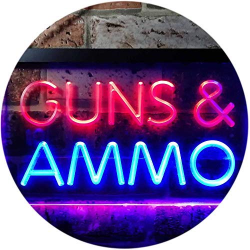 Guns Ammo LED Light Sign - LED Gift Works