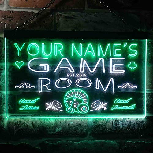 Personalized Game Room LED Light Sign - LED Gift Works