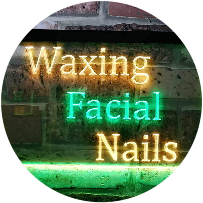 Waxing Facial Nails LED Light Sign - Way Up Gifts