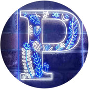 Family Name Letter P Monogram Initial LED Light Sign - LED Gift Works