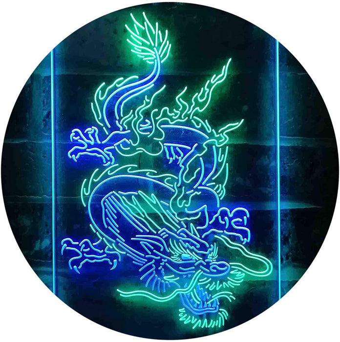 Chinese Dragon Man Cave Tattoo LED Light Sign - Way Up Gifts
