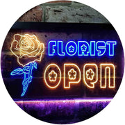 Flower Shop Florist Open LED Light Sign - LED Gift Works