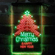 Merry Christmas Happy New Year LED Light Sign - LED Gift Works