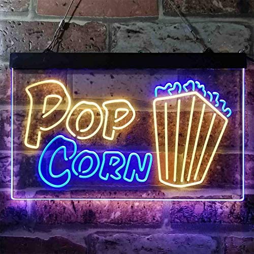 Movie Theater Popcorn LED Light Sign - LED Gift Works