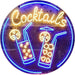 Cocktails LED Light Sign - Way Up Gifts