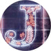 Family Name Letter J Monogram Initial LED Light Sign - Way Up Gifts