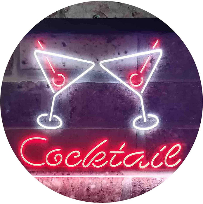 Cocktail Glasses Bar LED Light Sign - Way Up Gifts