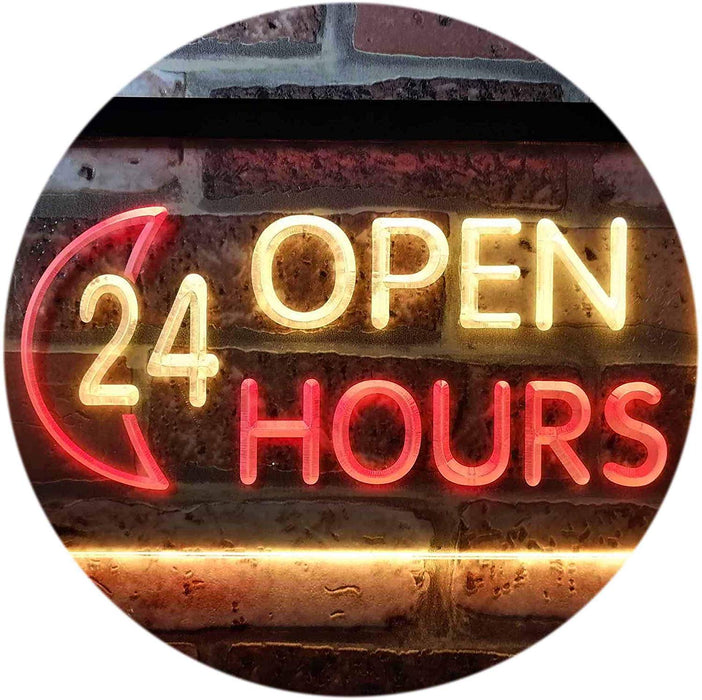 Open 24 Hours LED Light Sign - Way Up Gifts