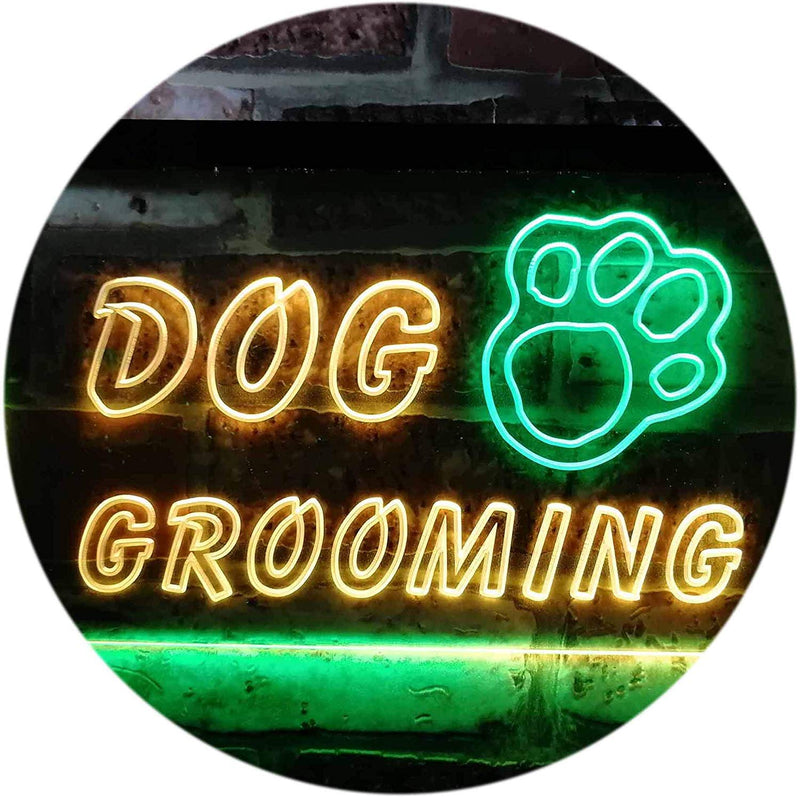 Paw Print Dog Grooming LED Light Sign - LED Gift Works