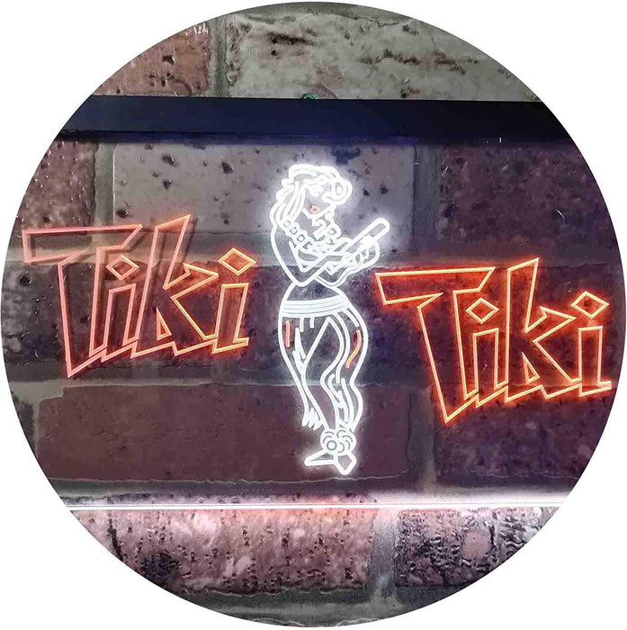 Hula Dancer Tiki Tiki Bar LED Light Sign - Way Up Gifts