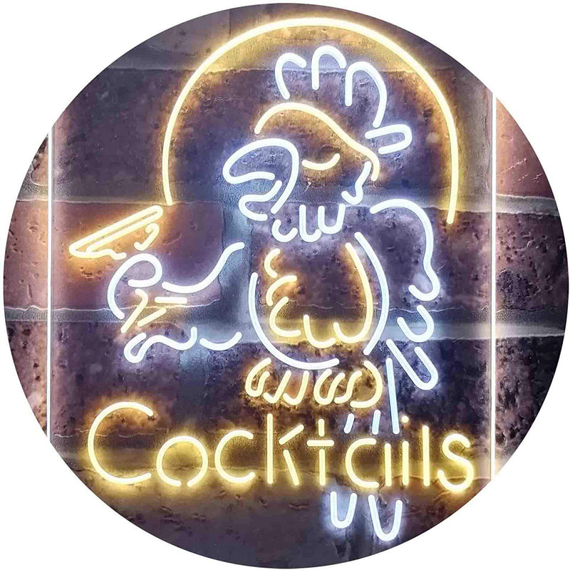 Cocktails Parrot LED Light Sign - LED Gift Works