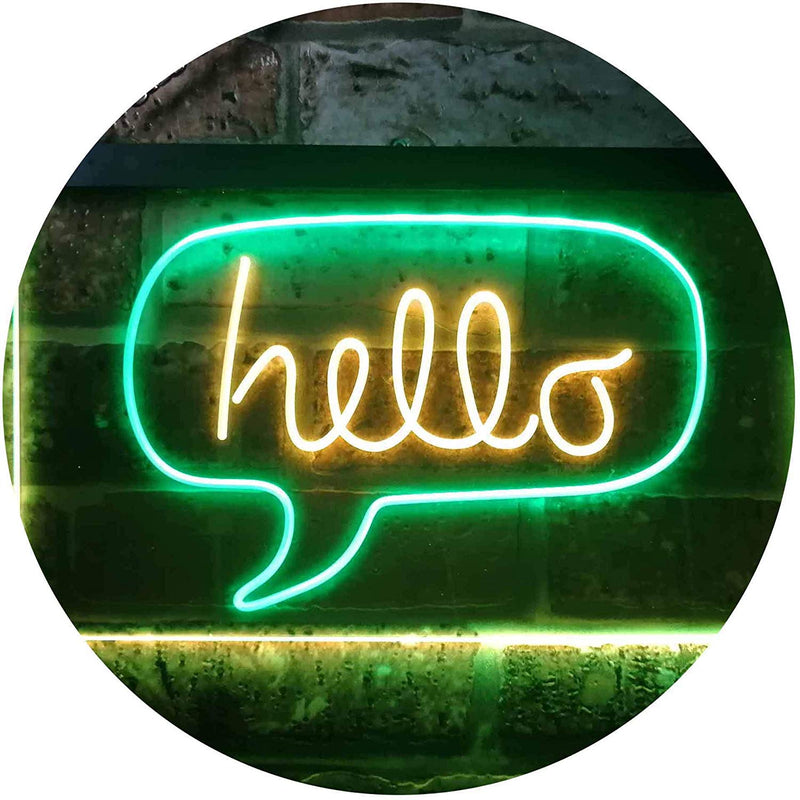 Hello Quote Bubble LED Light Sign - LED Gift Works