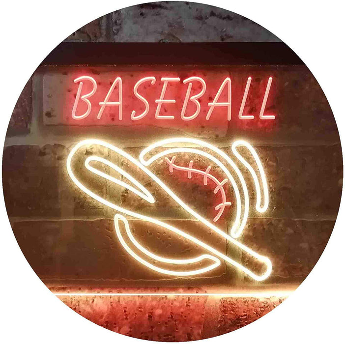 Baseball Man Cave Sports Wall Decor LED Light Sign - Way Up Gifts