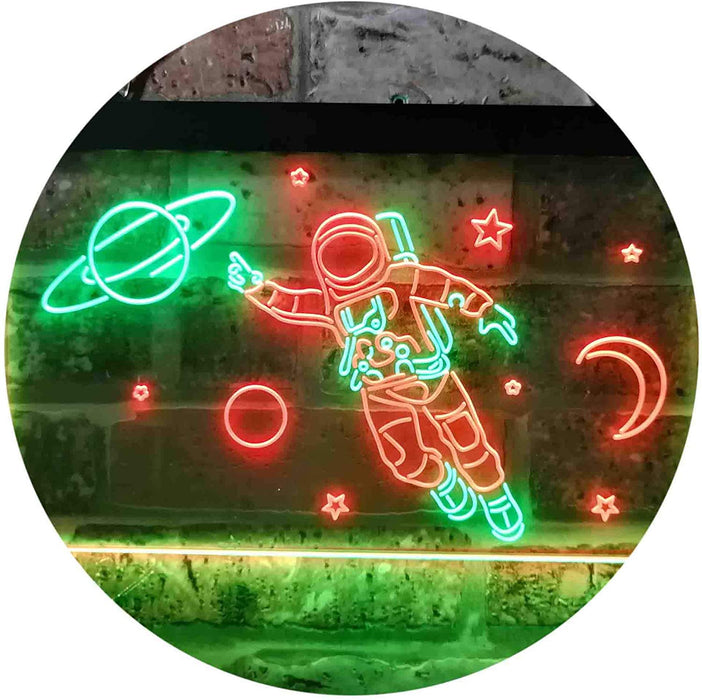 Astronaut Planets Stars Space Moon LED Light Sign - Way Up Gifts