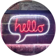 Hello Quote Bubble LED Light Sign - LED Gift Works