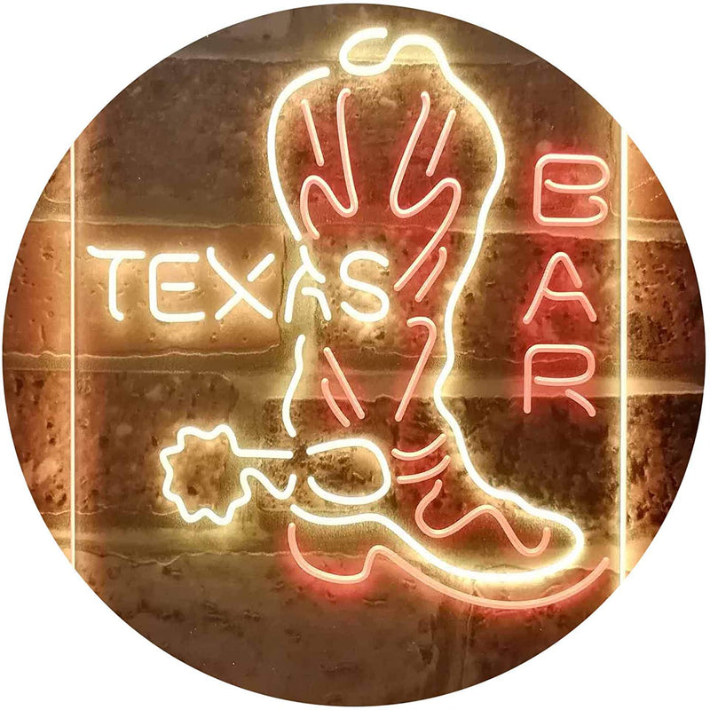Cowboys Boots Texas Bar LED Light Sign - LED Gift Works