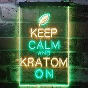Keep Calm Kratom On LED Light Sign - LED Gift Works