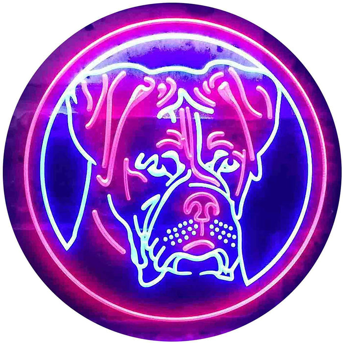 Boxer Dog Decor LED Light Sign - Way Up Gifts