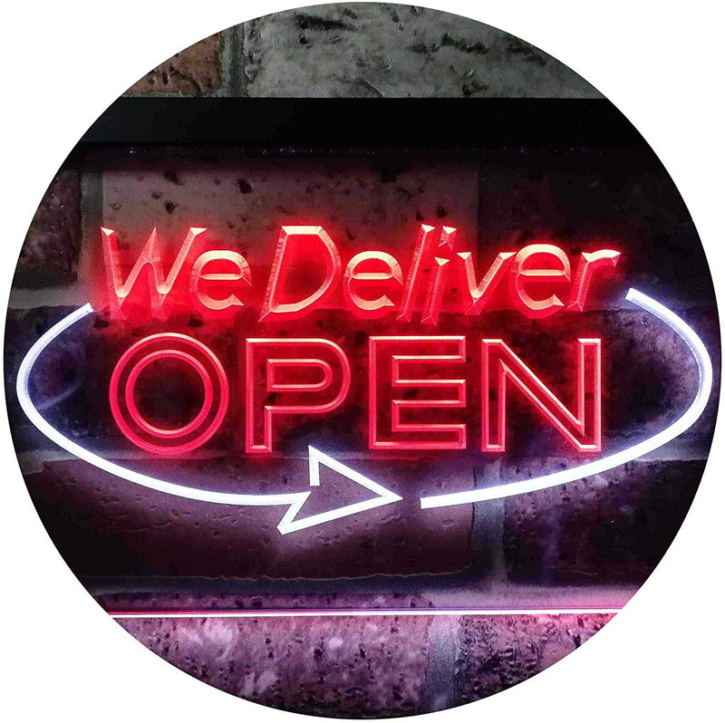 Open Delivery We Deliver LED Light Sign - LED Gift Works