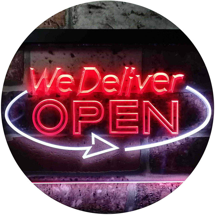 Open Delivery We Deliver LED Light Sign - Way Up Gifts