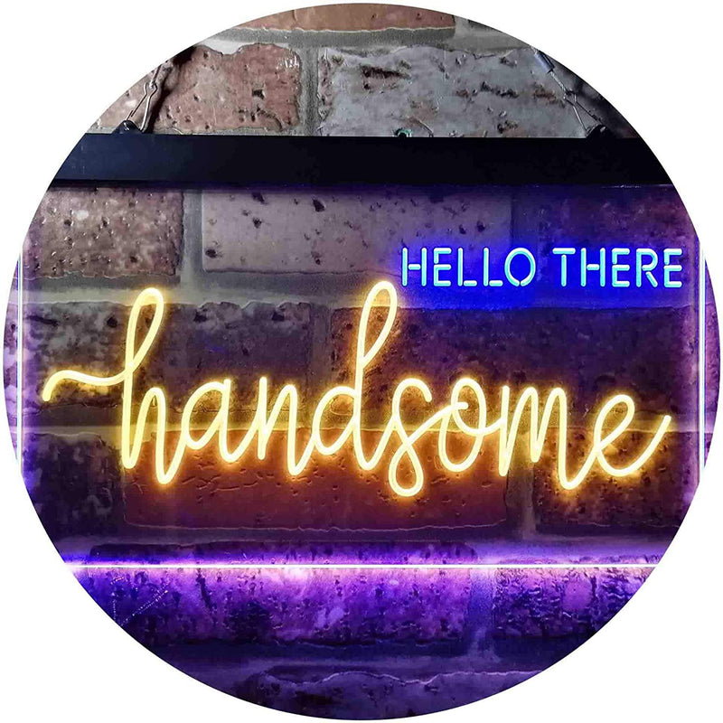 Boyfriend Gift Quote Hello There Handsome LED Light Sign - LED Gift Works