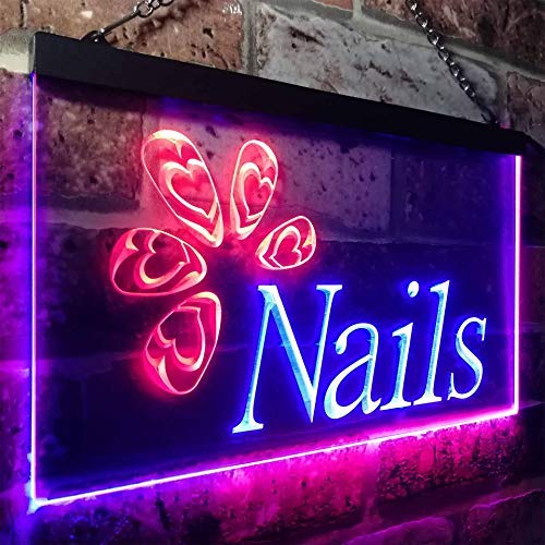 Beauty Salon Nails LED Light Sign - Way Up Gifts