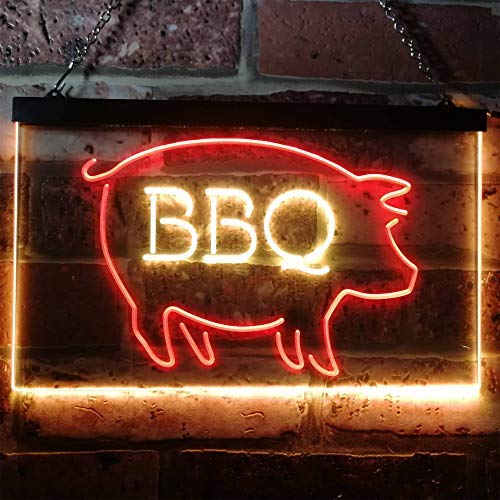 Pork Pig BBQ LED Light Sign - Way Up Gifts