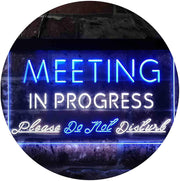 Meeting in Progress Do Not Disturb LED Light Sign - LED Gift Works