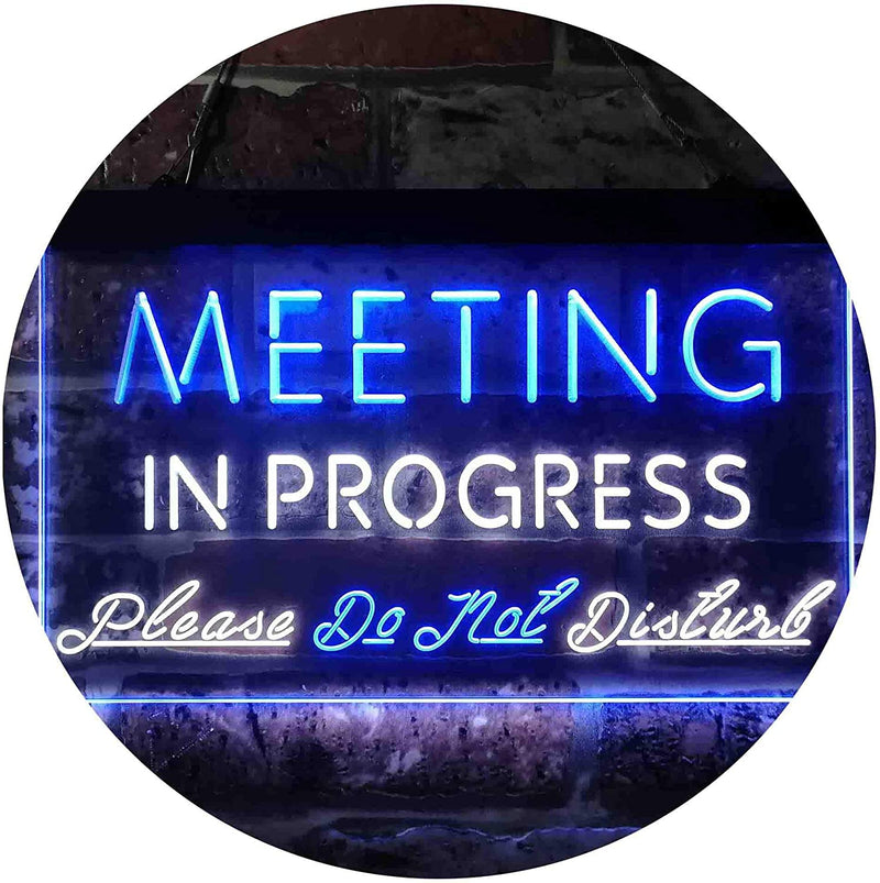 Meeting in Progress Do Not Disturb LED Light Sign - LED Gift Works
