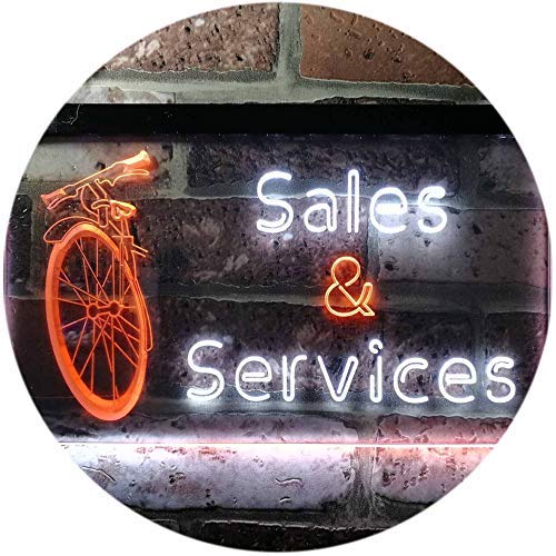 Bicycle Bike Sales Repairs Services LED Light Sign - LED Gift Works