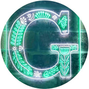 Family Name Letter G Monogram Initial LED Light Sign - LED Gift Works