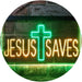 Cross Jesus Saves LED Light Sign - Way Up Gifts