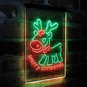 Merry Christmas Reindeer LED Light Sign - LED Gift Works