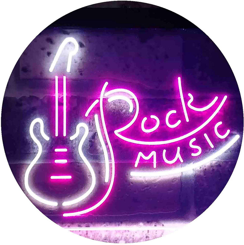 Guitar Rock Music LED Light Sign - LED Gift Works