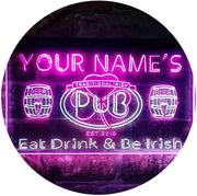 Personalized Traditional Irish Pub LED Light Sign - LED Gift Works