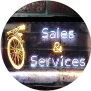 Bicycle Bike Sales Repairs Services LED Light Sign - LED Gift Works