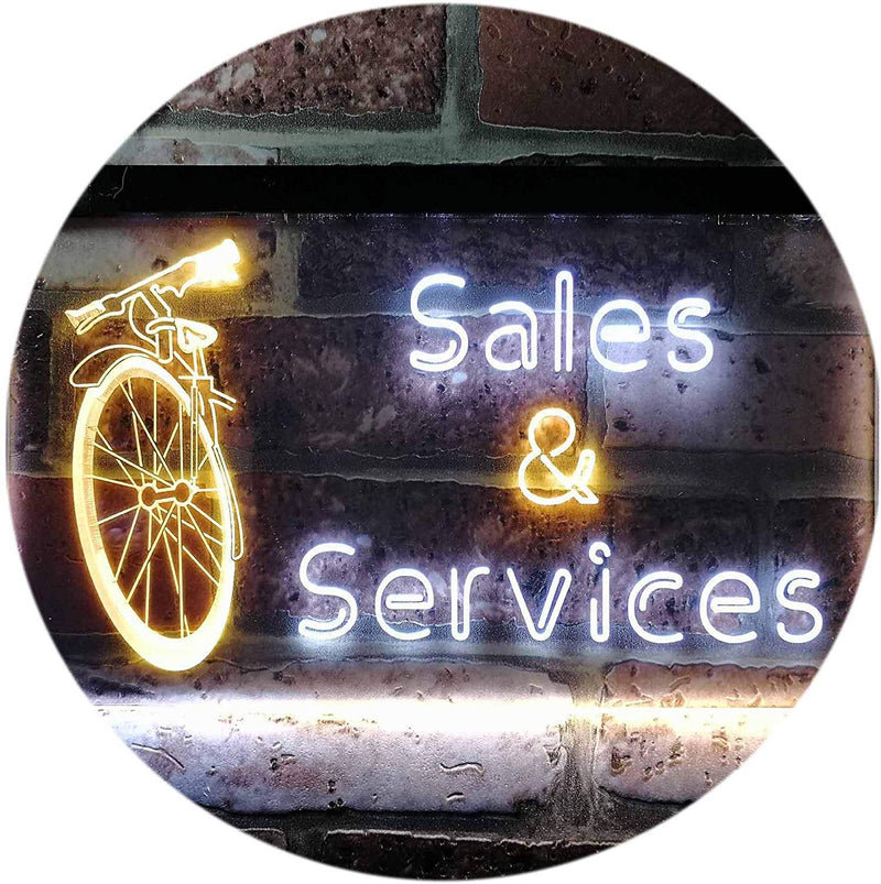 Bicycle Bike Sales Repairs Services LED Light Sign - LED Gift Works