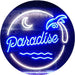 Beach Palm Tree Paradise Island LED Light Sign - Way Up Gifts
