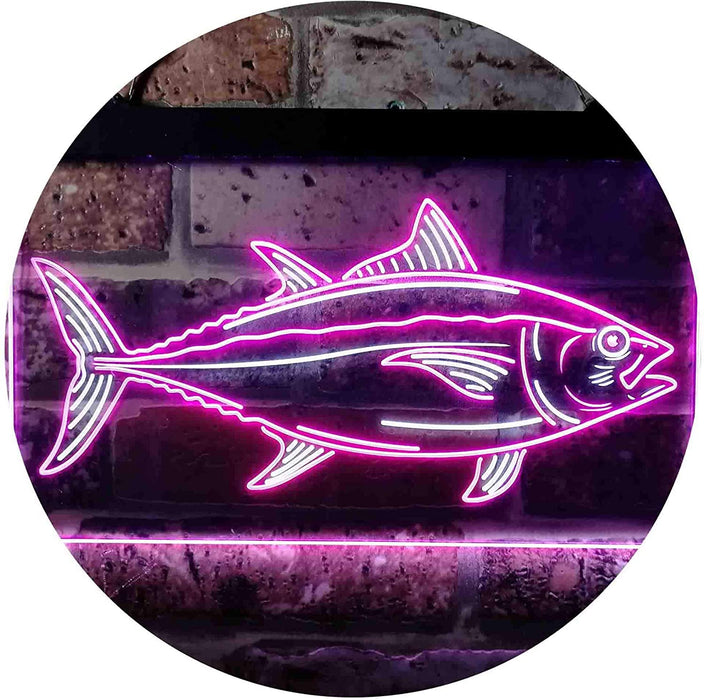 Tuna Fish Bait Store Fishing Beach Decor LED Light Sign - Way Up Gifts
